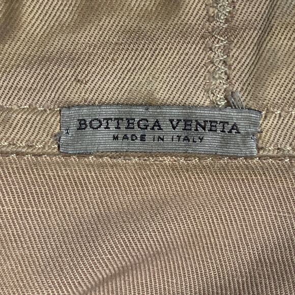 BOTTEGA VENETA Size 40 Khaki Linen Cotton Twill Buckles Zip Up Bondage Jacket - Picture 9 of 11